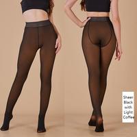 Collants Polaires Thermiques Translucides d'Été pour Femmes Grandes Tailles, 80g, Couleur Peau Foncée, Personnalisables, Sans Coutures, avec Étrier