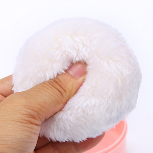 Portable Plush Powder Puff Round Cotton <b>Makeup</b> <b>Tool</b> For Baby And Hair Salon Use Pink And Blue - Product Image 4