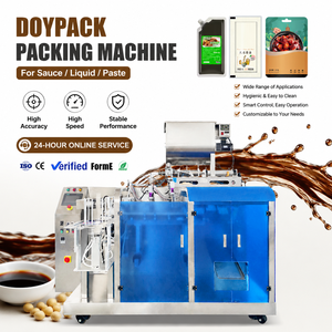 Máquina Automática de Llenado de Líquidos Doypack para Envasado de Salsa de Soya en Bolsas de Plástico con Control PLC, Alto Rendimiento y Estabilidad - Product Image 1