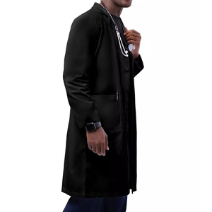 White Lab <b>Coat</b> Professional Workwear Uniform <b>Long</b> Sleeve Button Closure Comfortable Durable Fabric Lab <b>Coat</b> For Hospital Use - Product Image 3