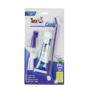 KingHon Pet Dog Toothpaste Cleaning Kit Beef Flavors Dog <b>Toothbrush</b> Pet Dental Care Cleaning Tooth Brush for Dogs - Product Image 5