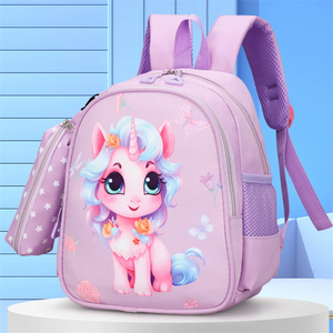 <span class=keywords><strong>Zaino</strong></span> Scolastico per Bambini 2026 Nero di Alta Qualità, Impermeabile, con Design Effetto Pietra, Stampa Carina, Morbido, per <span class=keywords><strong>Asilo</strong></span> e Scuola Primaria - Product Image 5