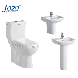 Phong cách hiện đại phòng tắm <span class=keywords><strong>WC</strong></span> hai mảnh nhà vệ sinh bệ tường treo lưu vực gốm hiện đại phương tây trắng nhà vệ sinh thiết lập - Product Image 1