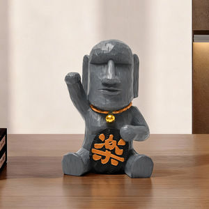 <b>Top</b> Rhyme <b>Easter</b> Island Stone Statue Resin Figurine Artistic Desktop Decoration For Home Living Room Housewarming Gift - Product Image 3