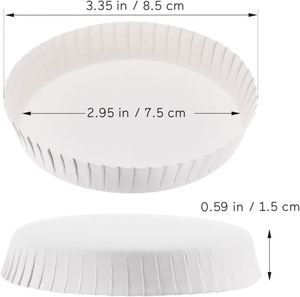 Couvre-gobelet en papier jetable, écologique, de qualité alimentaire, recyclable, pour hôtels et restaurants, logo personnalisé, protection anti-poussière, blanc - Product Image 2