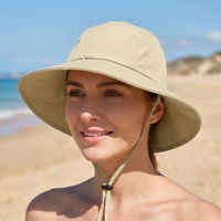 Chapeau Bob Unisexe en Nylon Anti-UV Léger Séchage Rapide pour Pêche en Plein Air, Décontracté, Voyage, avec Sangle de Menton Réglable