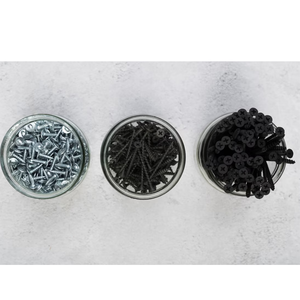 Vis à cloison sèche directes d'usine filetage fin finition noire tête de clairon auto-perçage surface zinguée longueurs disponibles 30mm 40mm - Product Image 2