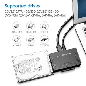 USB 3.0 phổ <span class=keywords><strong>SATA</strong></span>/<span class=keywords><strong>IDE</strong></span> Adapter điều kiện mới hỗ trợ 6TB DC đầu ra 2.5/3.5 inch <span class=keywords><strong>IDE</strong></span> <span class=keywords><strong>SATA</strong></span> bên ngoài HDD/SSD OTP bảo vệ - Product Image 4