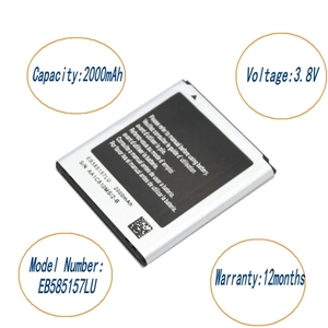 Batterie de remplacement EB585157LU 2000mAh pour Samsung Galaxy Beam Win Core 2 CE, conforme RoHS, vente en gros, pièce de haute qualité - Product Image 5