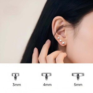Piercing dérmico de titanio G23 3/4/5/6MM disco plano con rosca interna ancla dérmica parte superior piel buzo superficie Piercing cuerpo joyería - Product Image 3