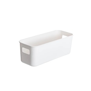 Large Capacity Drawer Storage Box Milky White Rectangle Portable Desktop Organizer For Cosmetics Snacks Miscellaneous Items - Product Image 2