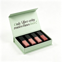 Lot de rouges à lèvres les plus vendus en gros, coffret de crayons à lèvres, boîte magnétique, ensemble de maquillage, emballage avec éponge
