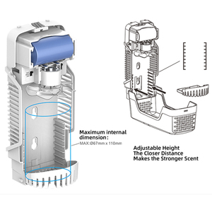Ventilatore a parete <span class=keywords><strong>Dispenser</strong></span> deodorante per aria e deodorante per aria e bagno automatico distributore di aromi rotondo - Product Image 5