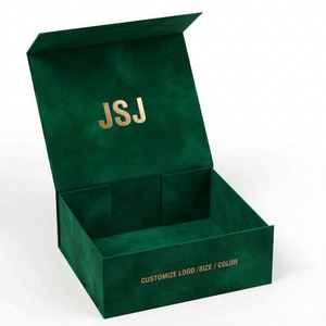 Boîte cadeau cosmétique élégante en carton noir mat, pliable, pour ensemble de soins de la peau, emballage de luxe avec fermeture à <span class=keywords><strong>ruban</strong></span>, étui cadeau - Product Image 3