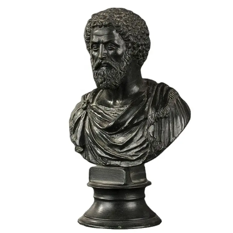 Tượng Bán Thân Hình Người Đàn Ông Bằng Đồng Marcus Aurelius Cổ Đại Thủ Công Bằng Kim Loại
