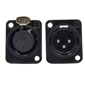 <span class=keywords><strong>Mini</strong></span> prise XLR 3 broches mâle/femelle noire à <span class=keywords><strong>souder</strong></span>, prise XLR femelle 3 broches à monter sur panneau, prise XLR mâle, connecteur audio 3 voies - Product Image 2