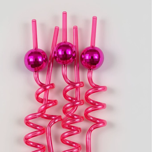 Arcoíris Favores de fiesta Decoraciones Disco Suministros de fiesta de cumpleaños Pajitas de plástico reutilizables para beber - Product Image 4