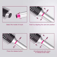 Secador de pelo Airstyler 4 en 1, secador de pelo de un paso, herramientas de estilismo profesional, cepillo de aire caliente para secar, rizar, alisar