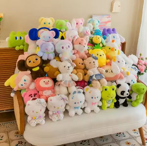 Pabrik 20cm 7 inci mesin derek mainan Mini mewah mesin penjual otomatis boneka mesin cakar boneka mainan binatang dengan gantungan kunci - Product Image 3