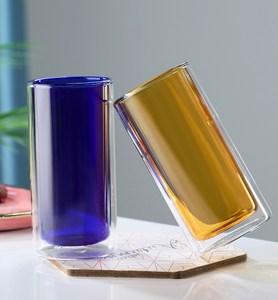 Double Walled Latte Glasses for Cold or Hot Drink,Grey Borosilicate Glass Tea Coffee <strong>Cups</strong>,Insulated Drinking Glasses for <strong>Espress</strong> - Product Image 5