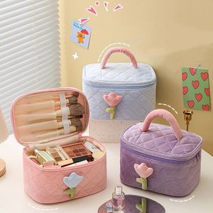 Large Capacity Corduroy Makeup <b>Bag</b> for <b>Women</b> Girls Portable Cosmetics Storage <b>Bag</b> Outdoor Travel <b>Toiletry</b> <b>Bags</b> - Product Image 3