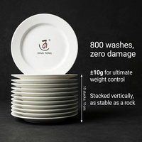 Assiettes plates en porcelaine blanche de 680 g, 10 pouces, de qualité supérieure, pour la restauration, les banquets d'hôtel, la vaisselle de restaurant