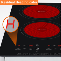 Kompor Induksi Listrik 3000w Built-in 2 Tungku Keramik Sensor Kontrol Sentuh Untuk Rumah Tangga (Sedang Diskon)