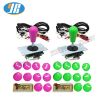 Kit de pièces de jeu d'arcade pour PC Raspberry Pi 1/2/3 Retro Pie 5Pin Joystick 30MM 24MM Boutons poussoirs Machine à pièces Mame Part