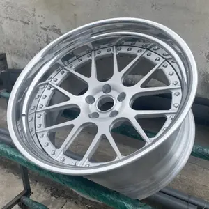 Custom 2 Piece Deep Concave 18 19 20 21 22Inch 5x120 5x114.3 5x120 Electroplating Painting Forged Aluminum Alloy Car Wheel Rim