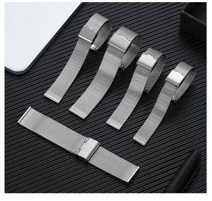 Correa de Reloj Milanesa de Acero Inoxidable de 20/22 mm con Hebilla de Seguridad Simple para Reloj Samsung Gear S3 Watch4, Correa de Muñeca Milanesa, Correas de Reloj de Metal - Product Image 1