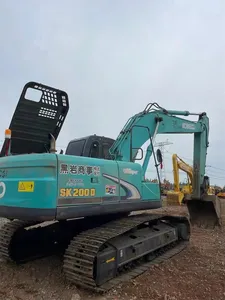 Japanese Brand Good Condition Crawler Excavator Used Kobelco200 Sk200 Sk210 Sk200-8 20Ton Second-hand Digger High Power Engine