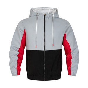 Cappotto di colore abbinato da uomo doppio primavera con giacca con cappuccio autunnale giacca Casual giacca a vento da uomo di moda estera Jacke - Product Image 2