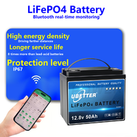 Batterie solaire LiFePO4 à cycle profond certifiée CE Ubetter 24V 12V 50Ah-400Ah avec BMS, 2000-5000 cycles