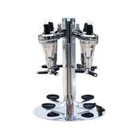Distributeur de boissons alcoolisées rotatif 4 bouteilles – Support de distribution de cocktails et shots d'alcool – Porte-vin
