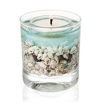 Nouvelle conception de bougie en gel parfumée à la cire de fleurs séchées dans un bocal en verre