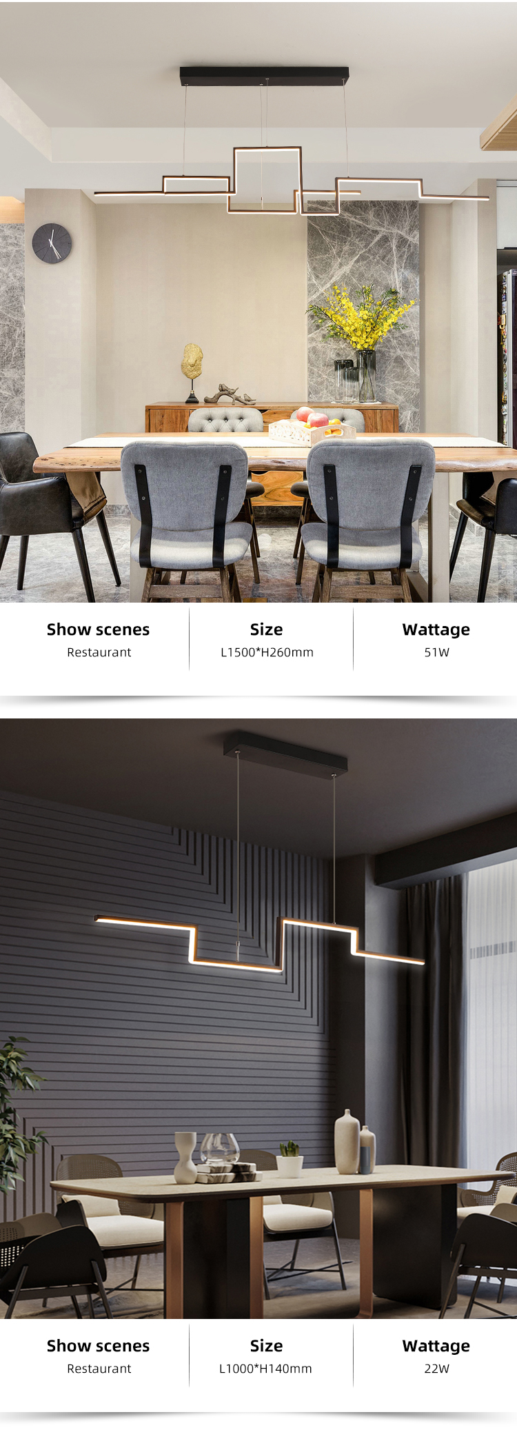 Hot Sale CE ELT OEM White Black Gold Aluminum Hotel Home Modern Led Pendant Lamp