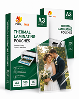 Lot de 100 pochettes de plastification thermique A3 brillantes 75 microns (3 mil) pour photos – Vente en gros OEM