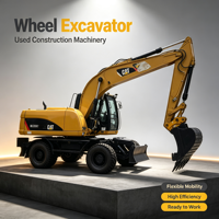 Excavatrice sur pneus CAT M320D2 de 20 tonnes, moteur C7.1 ACERT, 123,5 kW, vitesse de déplacement de 37 km/h, d'occasion, à vendre
