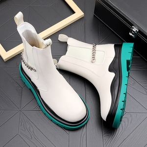 Nuovi Stivali Casual da <span class=keywords><strong>Uomo</strong></span> Autunno 2025, Stile Europeo e Americano, Suola Alta e Spessa, Aumento Interno di Altezza - Product Image 1