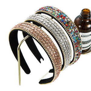 Diadema de Tela con Pedrería Ancha y Elegante de Excelente Calidad para Mujer, Accesorio para el Cabello para Fiestas y Uso Diario en Oferta - Product Image 1