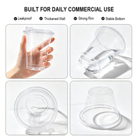 Gobelets en plastique PLA 100% compostables de 6 oz, 8 oz, 12 oz, 14 oz, impression personnalisée, gobelets jetables transparents en PLA pour boissons, sodas, restauration rapide, avec couvercles