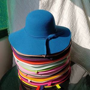 Mũ Fedora len thêu tùy chỉnh, thiết kế cổ điển, vành rộng, chất liệu nỉ dành cho nữ - Product Image 2