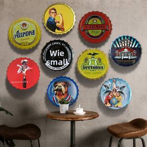 Letrero de Hierro Decorativo de Pared con Diseño Personalizado de Tapa de Botella de Cerveza Retro, para Bar, Cafetería, <span class=keywords><strong>Restaurante</strong></span>, Hogar - Product Image 3