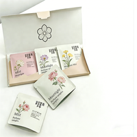 Sachets personnalisés imprimés pour échantillons de parfum, soins de la peau et cosmétiques avec ensemble de cartes promotionnelles