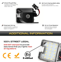 Lampe de rétroviseur latéral de voiture, lumières de voiture, lumières d'ombre de fantôme personnalisées pour Ford focus MK3 Kuga Escape