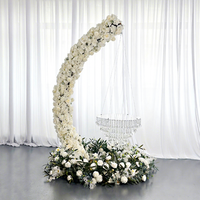 Arche florale en métal pour présentation de gâteaux, cadre de toile de fond, décoration pour mariage et fête d'anniversaire