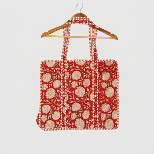 Sac fourre-tout en coton avec broderie, style bohème, ouvert en haut, sac de shopping toutes saisons - Product Image 1