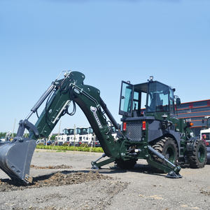 Heißer Verkauf Mehrzweck maschinen kleiner Bagger lader Kompakter 1 Tonne Allrad lenkung 4WD 4x4 Bagger lader - Product Image 6