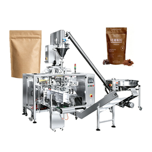 Máquina Automática de Etiquetado y Empaquetado de Bolsas Doypack de Plástico para Alimentos, Harina, Chile, Especias, Leche, Cacao, Matcha, Café, Polvos Mixtos - Product Image 1