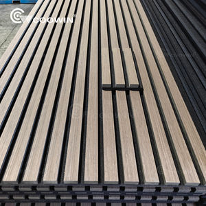 Slat Wall Panel Black Quick Installation Wall Panel Wood Veneer Acoustic Panels <strong>for</strong> <strong>Hall</strong> - Product Image 3